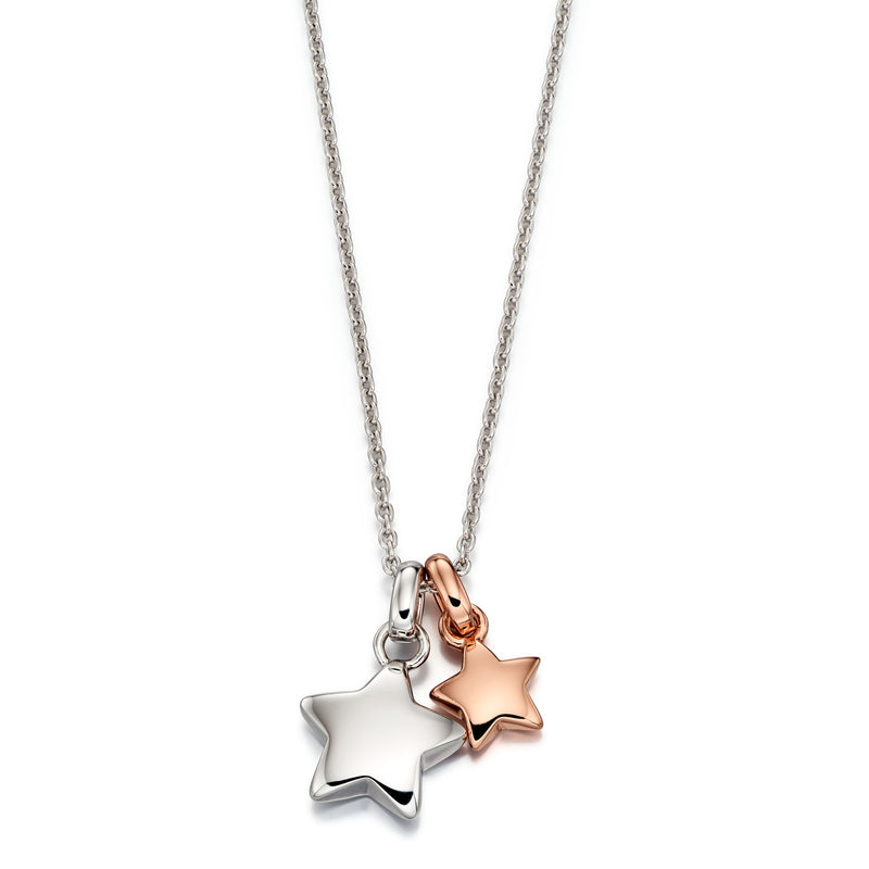 Suki - Rose Gold Plated Double Star Pendant & Chain