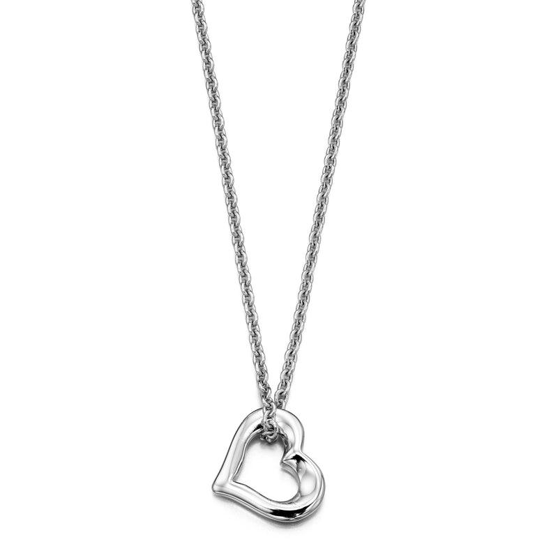 Lola - Small Open Heart Pendant and Chain