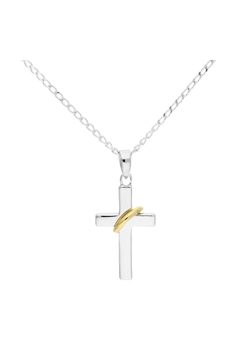 Sterling Silver Halo Cross Pendant