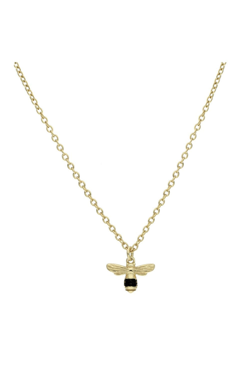 Gold Vermeil CZ Dinky Bee Pendant