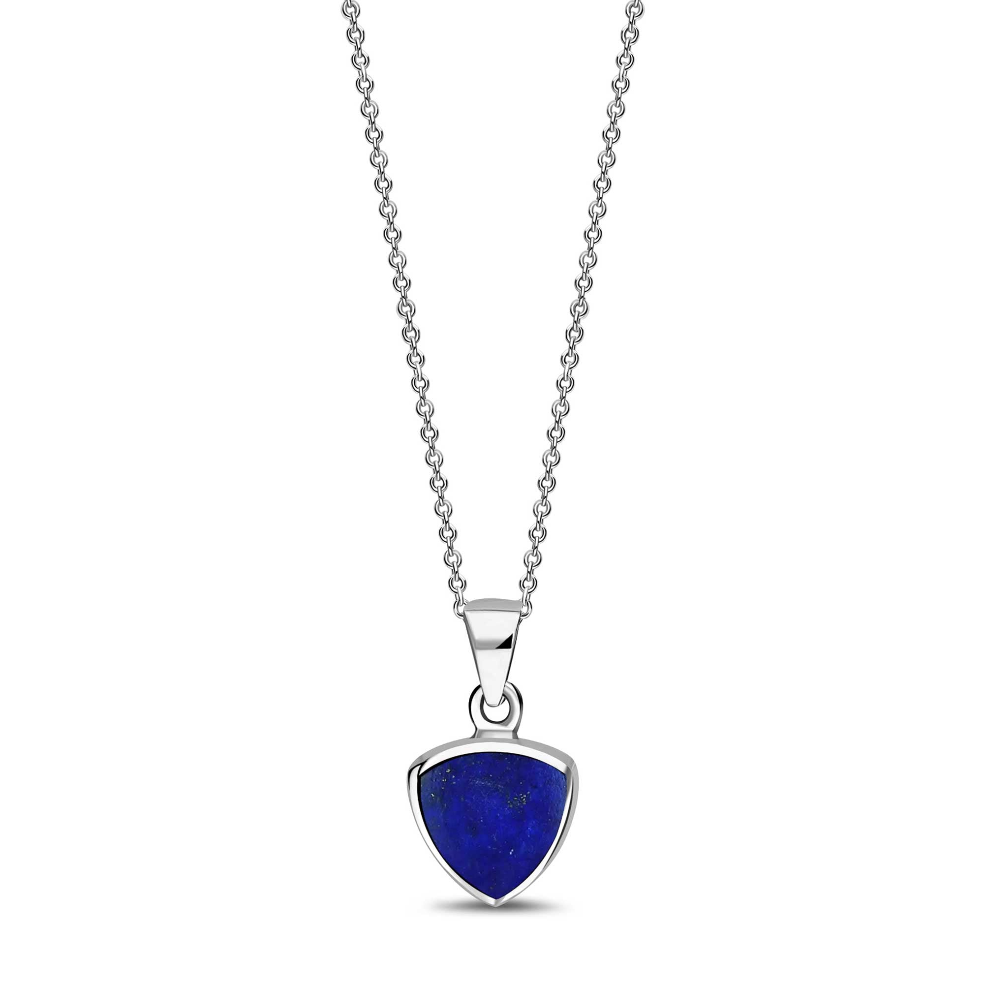 Sterling Silver Lapis Lazuli Shield Pendant