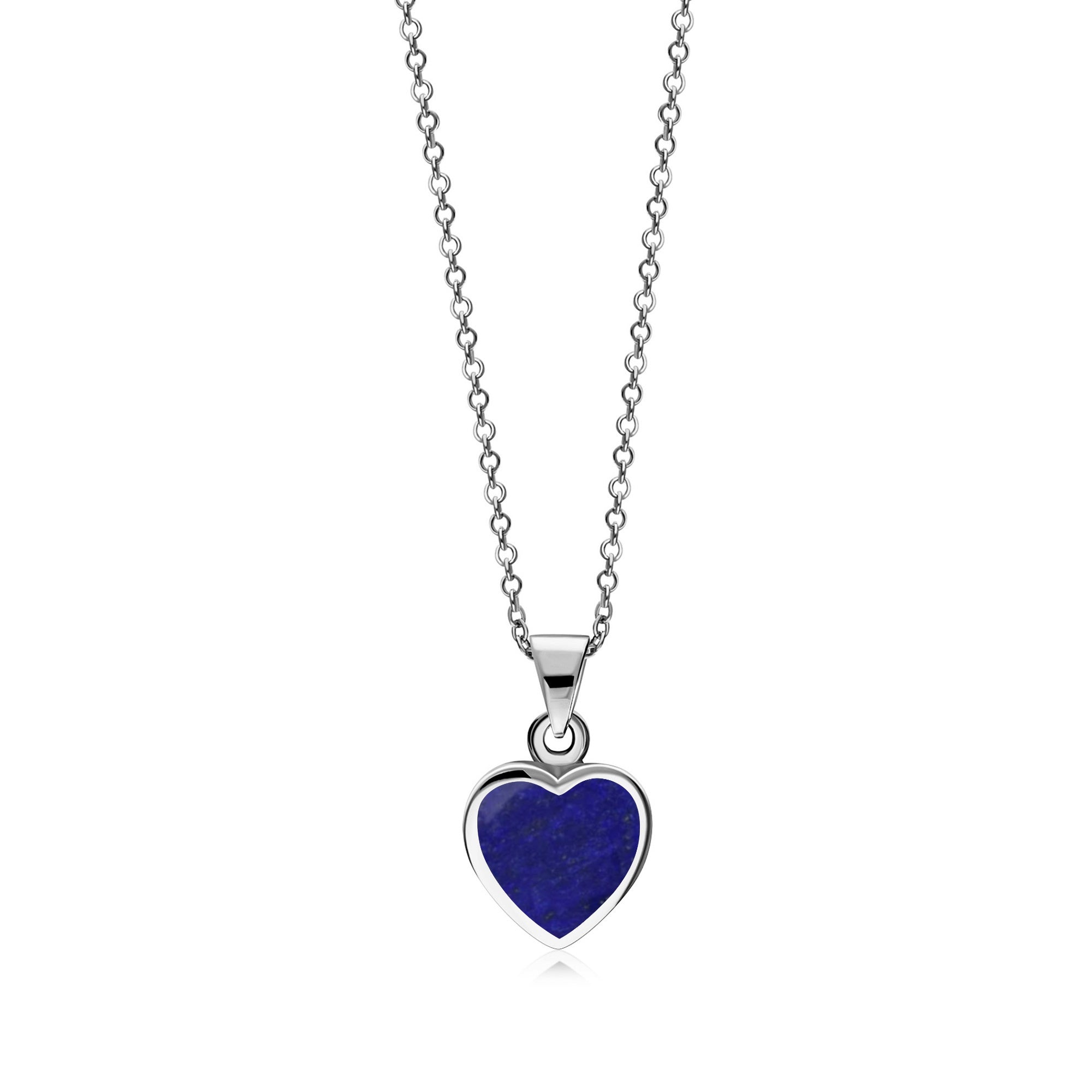 Sterling Silver Lapis Lazuli Heart Pendant