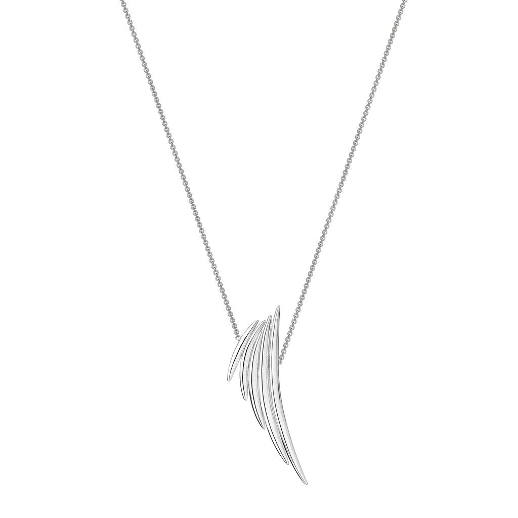 Silver Quill Drop Pendant