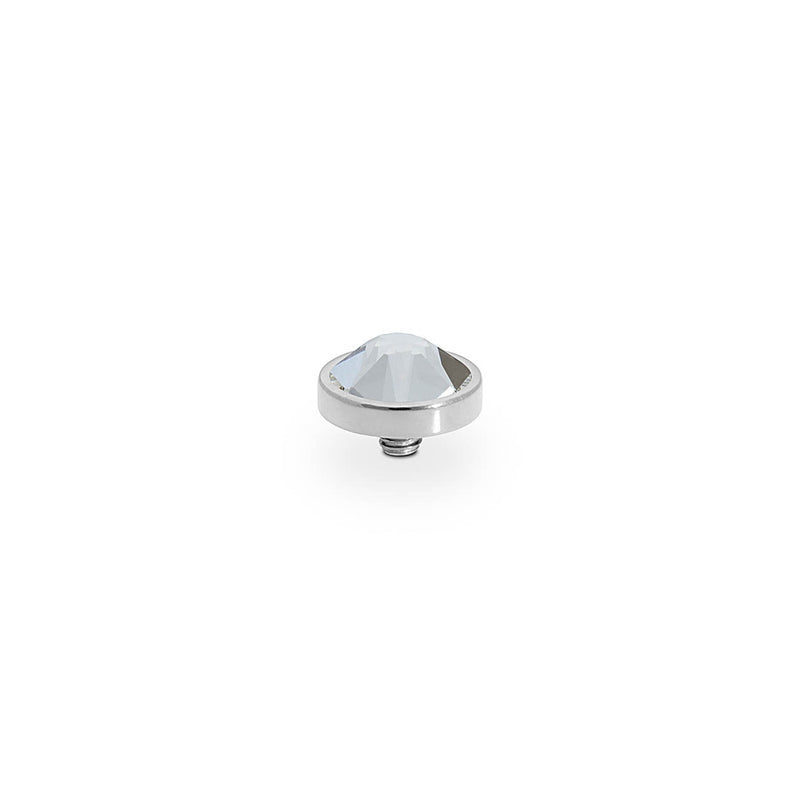 Canino Silver and Clear Crystal 9mm Crystal Ring Gem Top
