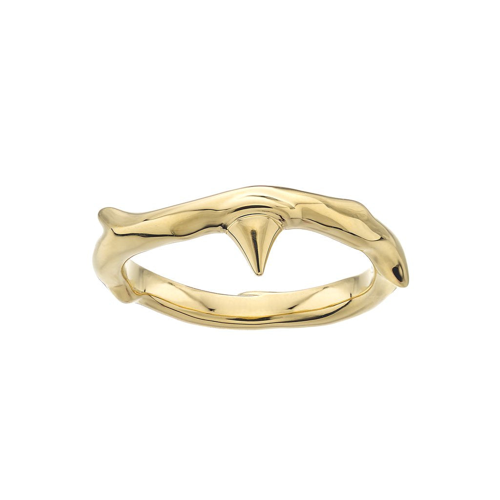 Yellow Gold Vermeil Rose Thorn Band Ring