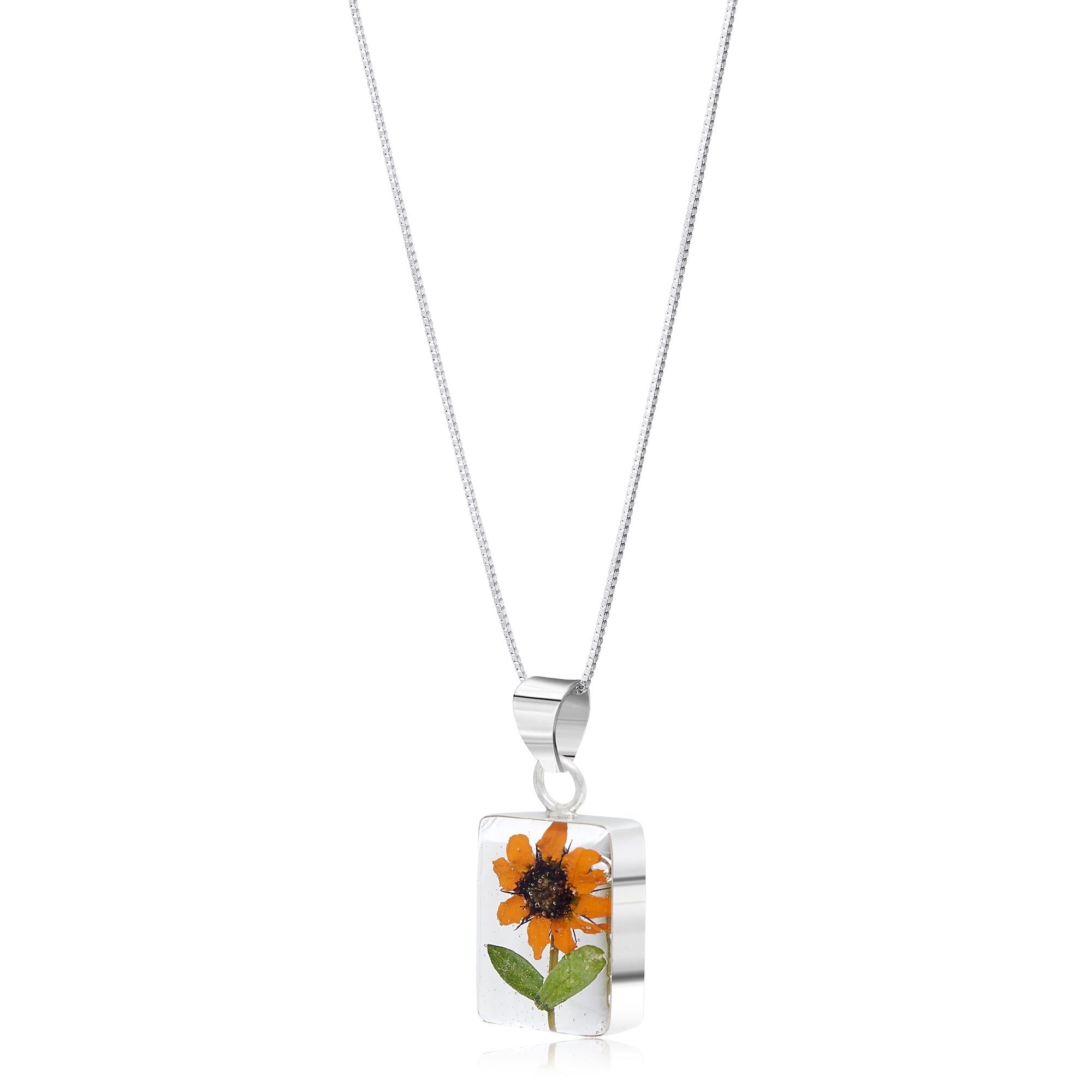Sterling Silver Small Sunflower Pendant