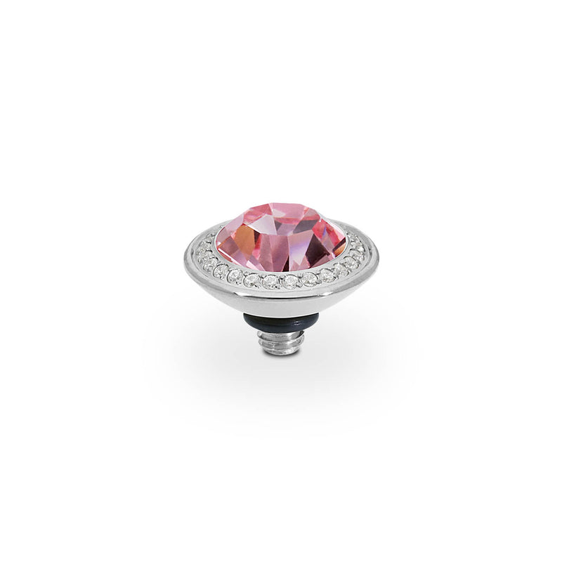 Tondo Deluxe and Light Rose Ring Gem Top 9mm