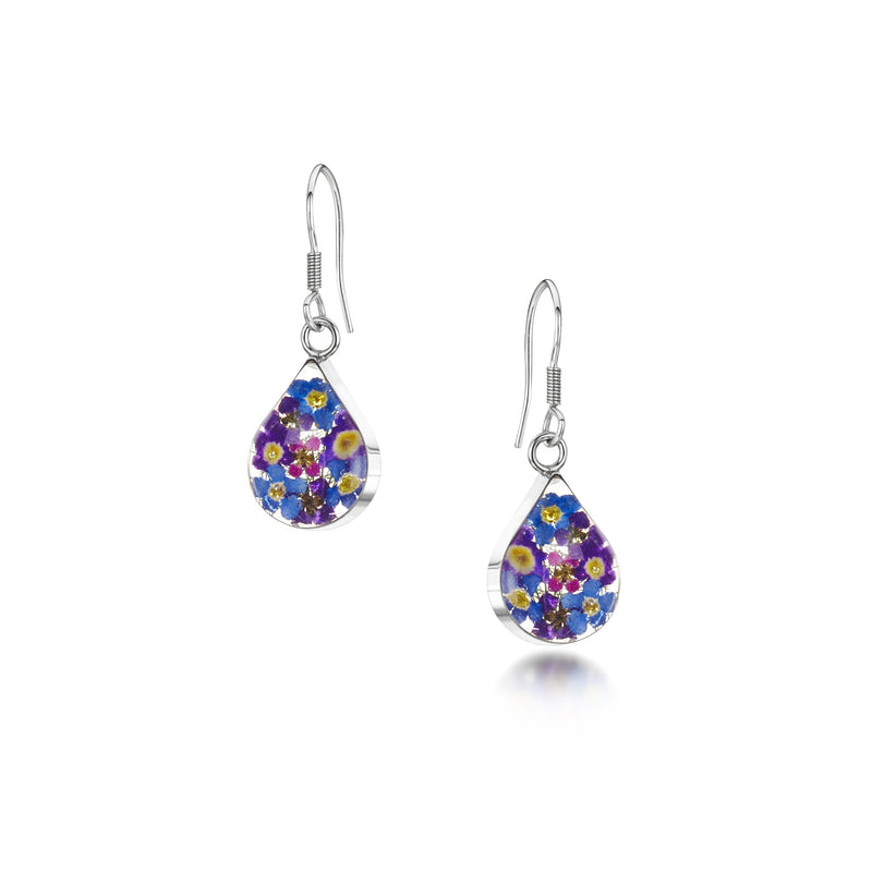 Sterling Silver Purple Haze Teardrop Earrings