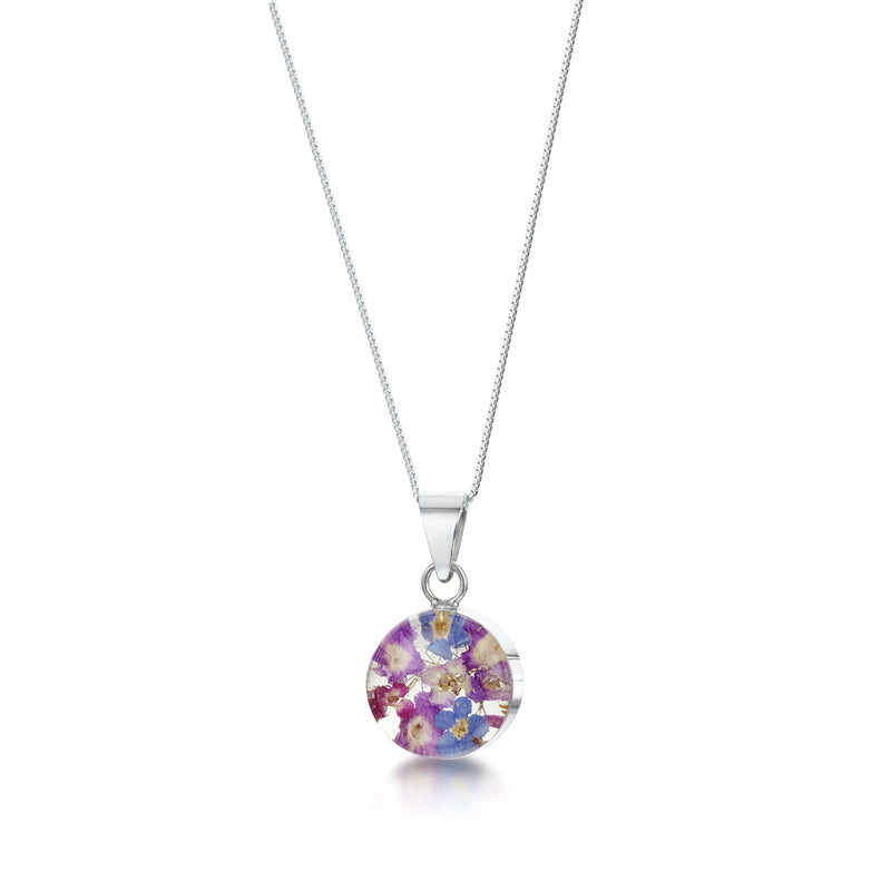 Sterling Silver Purple Haze Round Pendant